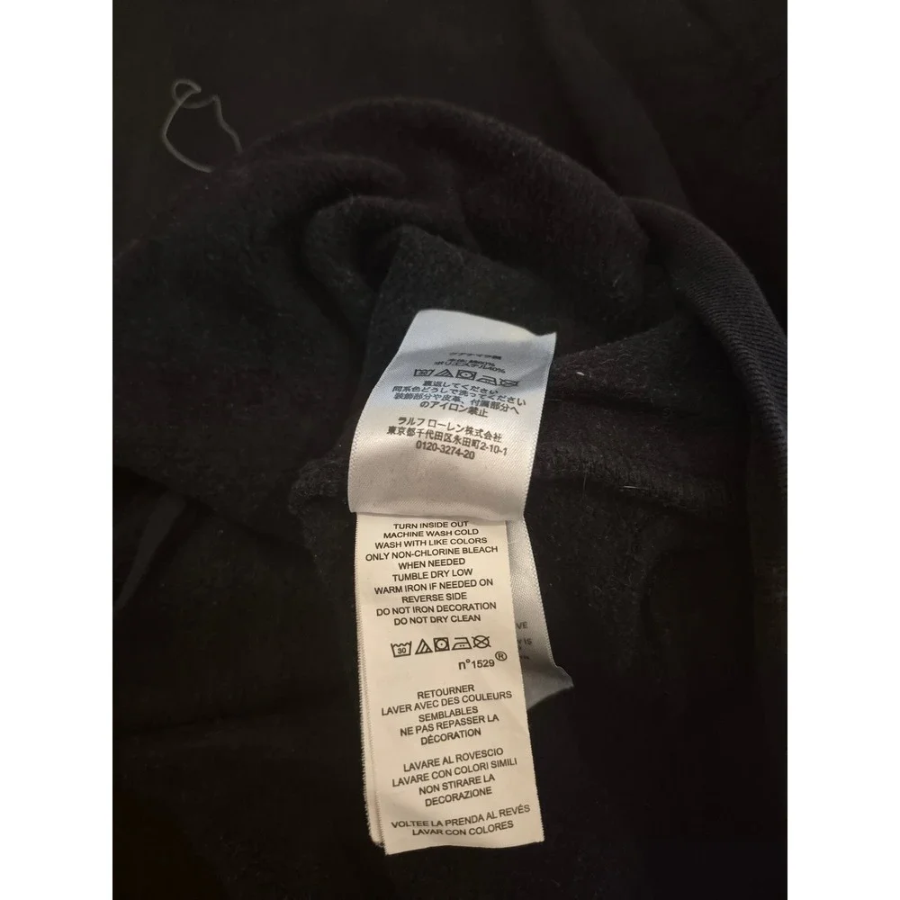 Polo Ralph Lauren POLO BEARD Men's Black Hoodie Fleece 2XLT Cocoa Beard Graphic